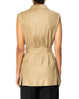 GILET OVER LINO/VISCOSA