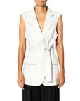 GILET OVER LINO/VISCOSA
