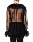TOP ROUGE TULLE
