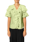 CAMICIA VOLANT MUSSOLA SHANTUNG