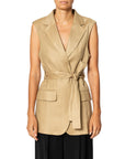 GILET OVER LINO/VISCOSA